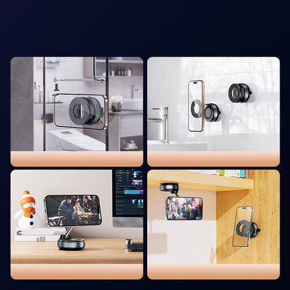 Araç İçi Saatli Mıknatıslı Telefon Tutucu | Güçlü Manyetik | 360° Dönebilir, Mükemmel Tutunma, Ultra Güçlü Vantuz N52 Çift Mıknatıs, MagSafe iPhone Android Uyumlu
